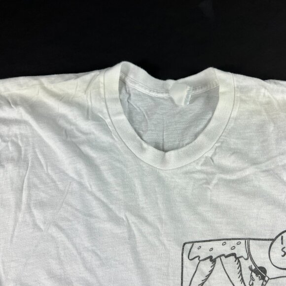 VTG 80s Mick Jagger She's The Boss Shirt Small White Dingy Single Stitch Tee - Picture 2 of 15